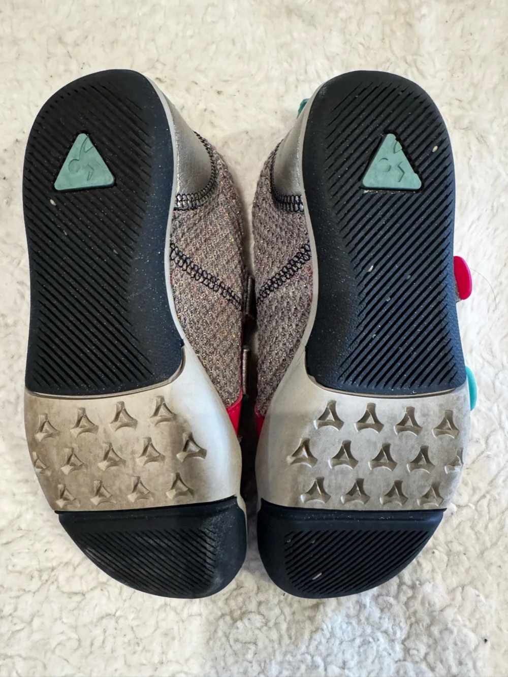 PLAE Kids Metallic Silver & Pink Hook-and-Loop Sneakers